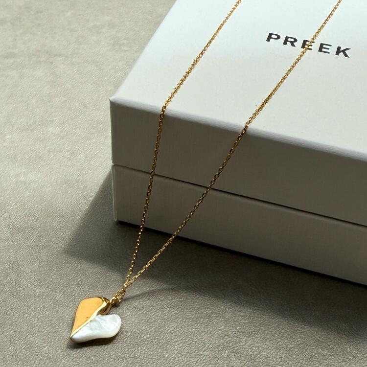 【PREEK プリーク】Heart Pearl ネックレス　ハート　パール