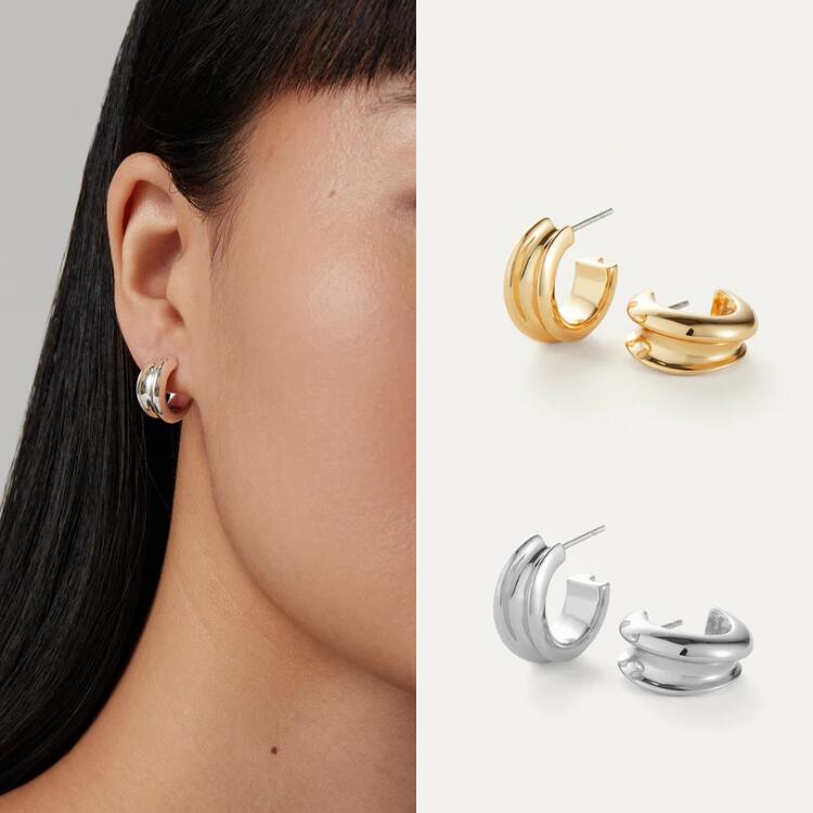 【JENNY BIRD ジェニーバード】Mini Lennon Hoops　ミニフープピアス