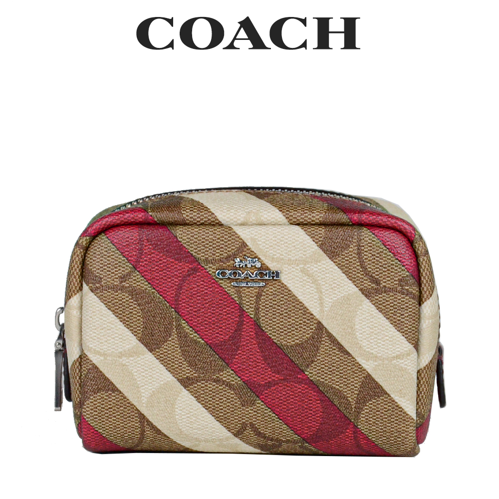 正規激安 コーチ Coach レディース 小物 ポーチ コスメポーチ 13 Svot8 シルバー カーキマルチ Fks 国産 Www Consulacam Marseille Fr