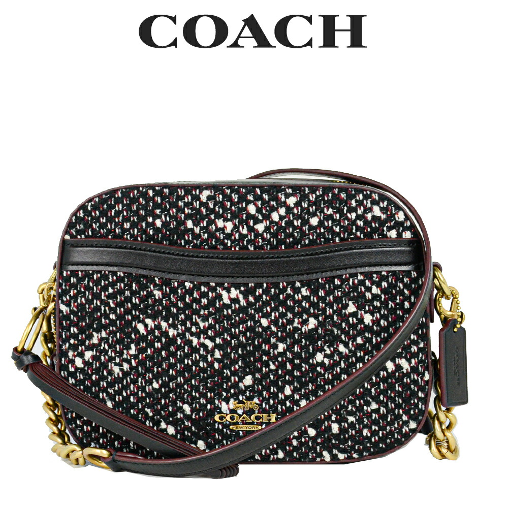 バッグ レディース ツイード素材がかわいいミニショルダーバッグ ミニショルダー Coach kbk ブラス ブラック ブラック レディース コーチ バッグ 804 ショルダーバッグ ロータス 804 ブラック インポートブランド ツイード