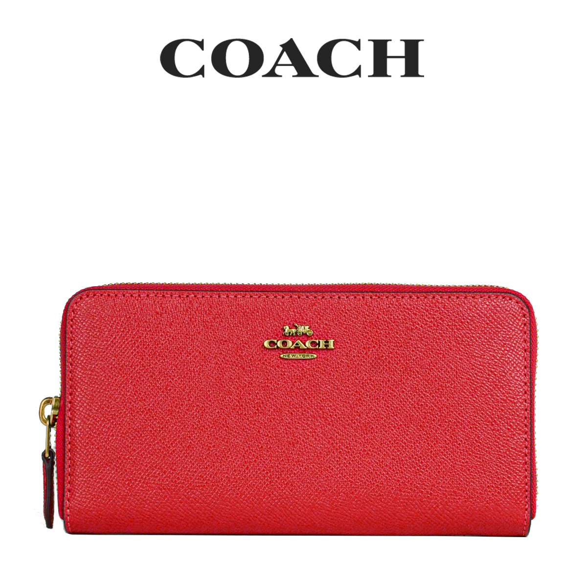 初回特典付 コーチ COACH アウトレット レディース 財布 ラウンドジップ長財布 長財布 57713 B4TFM(レッド系) レッド -  www.hmbgroupe.com