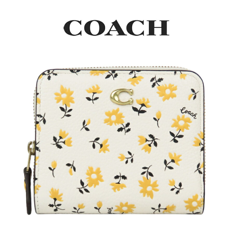 【10%OFFクーポン配布中・8/31まで】★ コーチ COACH アウトレット 夏のボーナス レディース 財布 ミニ財布 CR555 B4V9P(ブラス×チョーク マルチ 2) マルチカラー ( 女性 プレゼント ブランド 春財布 花柄 コンパクト)【在庫処分】|インポートブランド ロータス