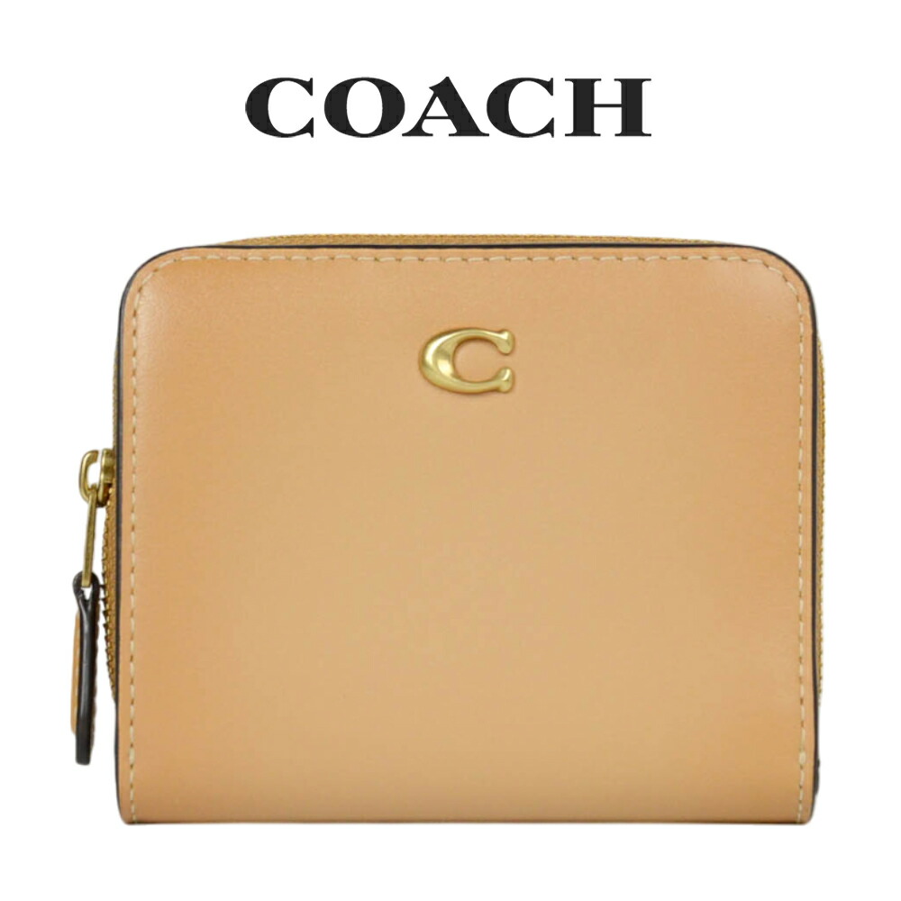 コーチ　モデレーション　DANOS作　ゴールド 三つ折り 財布 COACH 新作セール コーチ 三つ折り財布 ミニ財布 CM437