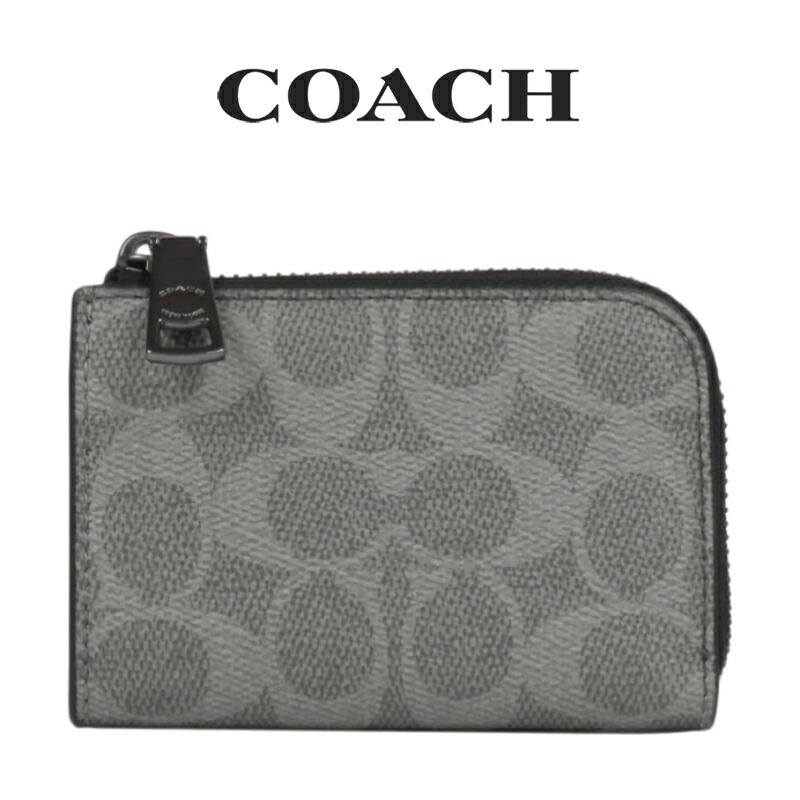 コーチ COACH アウトレット 就職祝い メンズ 小物 キーケース CW357 QBYFT(グレー×チャコール) シグネチャー (ブランド プレゼント カードケース フラグメントケース)