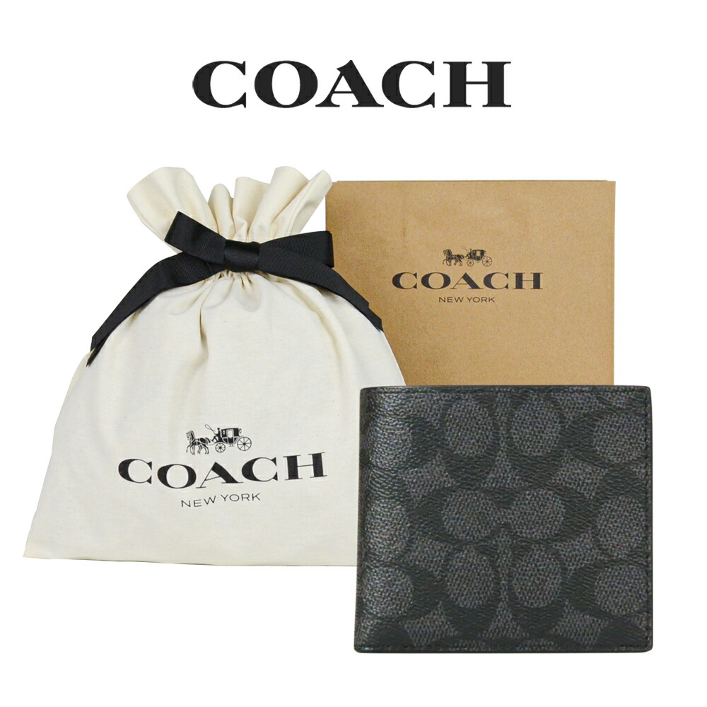 COACH 二つ折り財布 ブラック セット コーチ COACH コーチ COACH 二つ折り財布 （ブラック） -waja