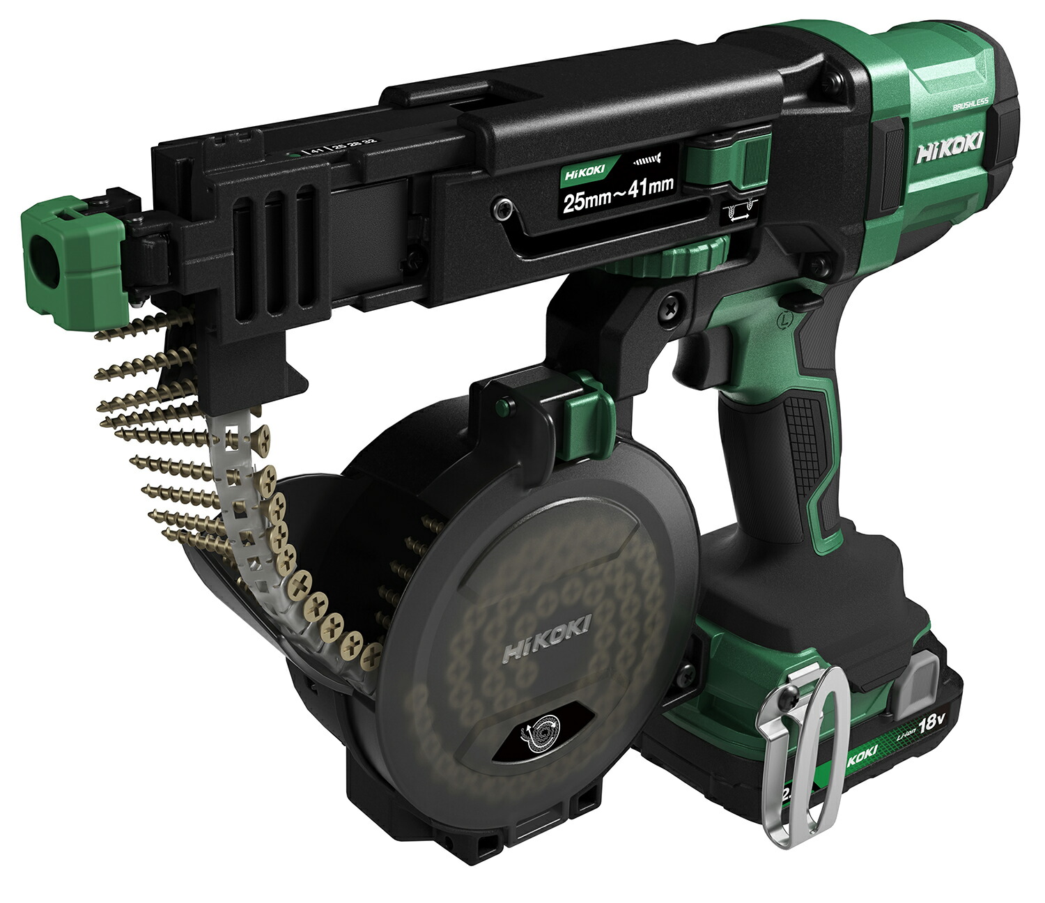 HiKOKI [ ハイコーキ ] 18V-2.0Ah  コードレス かかわり合いねじ１番ウッド  WF1804DA(BP) 【 蓄電池（BSL1820）、申し受ける器、入れもの付仕掛ける 】