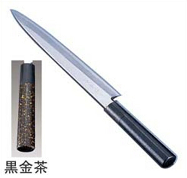 インテックカネキ 歌舞伎調和庖丁　忠舟　柳刃 [ ３０ｃｍ　黒金茶 ] ATD0107