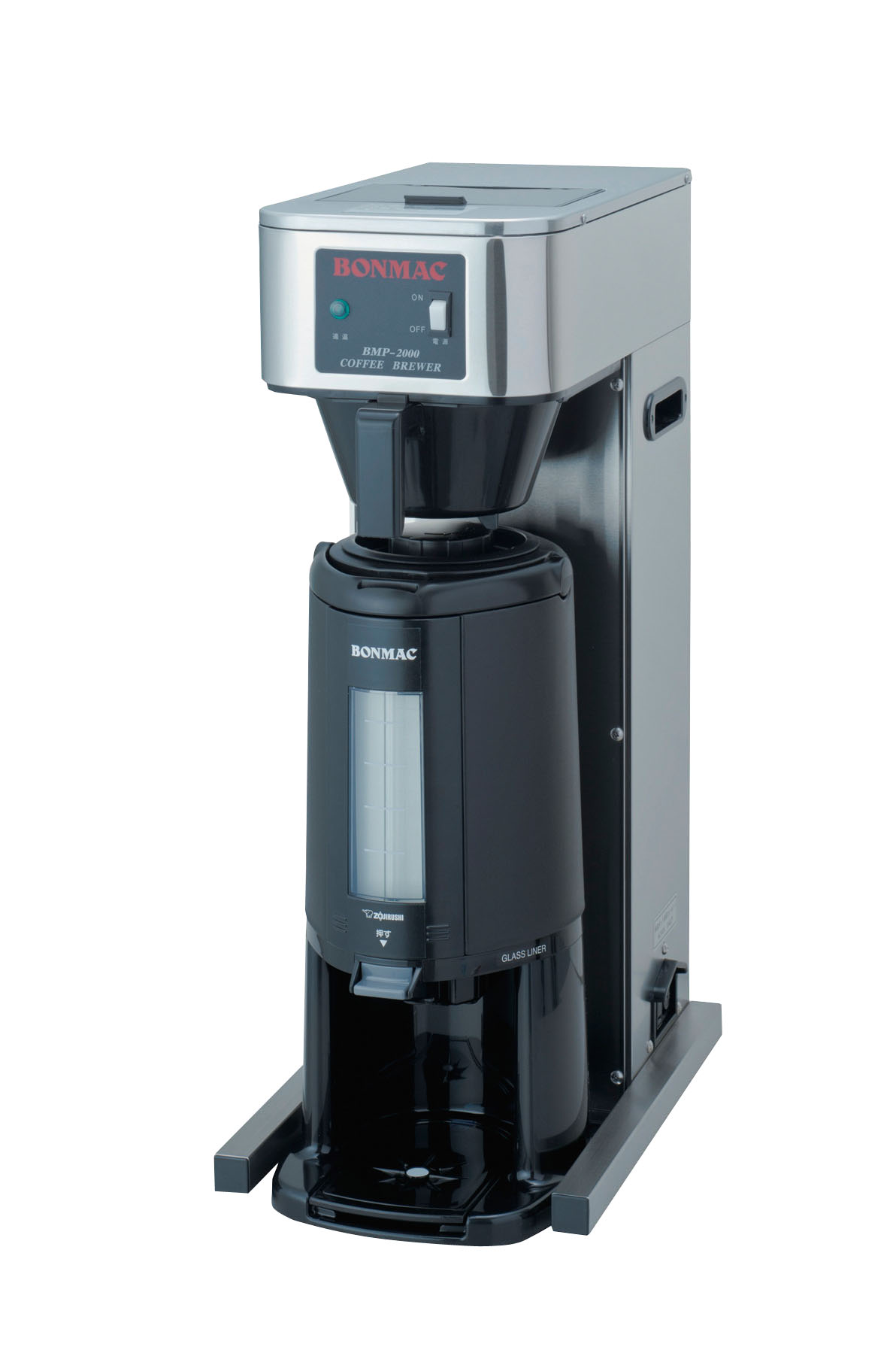 業務用ボンマックコーヒーブルーワー保温プレート付き10杯分　コーヒーマシン BONMAC 温風保温式システム デカンタブルーワー BM-3100 カルド