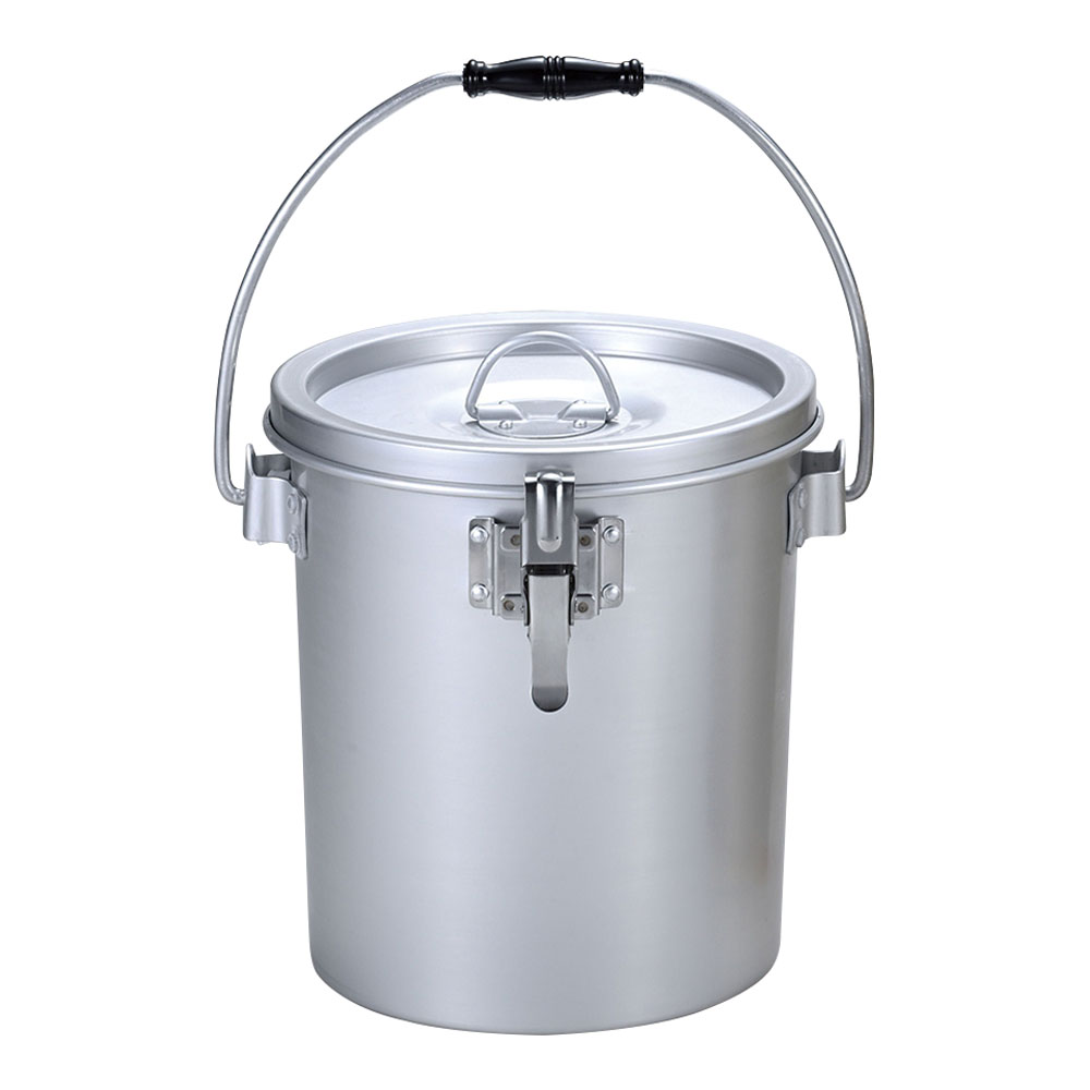 オオイ金属元素しろがね色アルマイト丸型二重食缶ＧＬゼムクリップ付２３７－ＢＳ（６ｌ） [ 1-0193-1201 ]