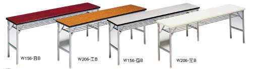 ■直送品 勝亦商店 折りたたみ会議テーブルクランク式ワイド脚 （共縁）Ｗ２０６&minus;Ｒ [ 1-2518-0305 ]｜ダイレクトコム ～ProTool館～