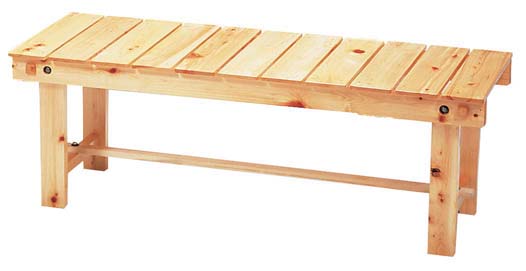 ■直送品 ヤマコー 木材 長椅子 ５６２３３   [  1-2528-0701  ]