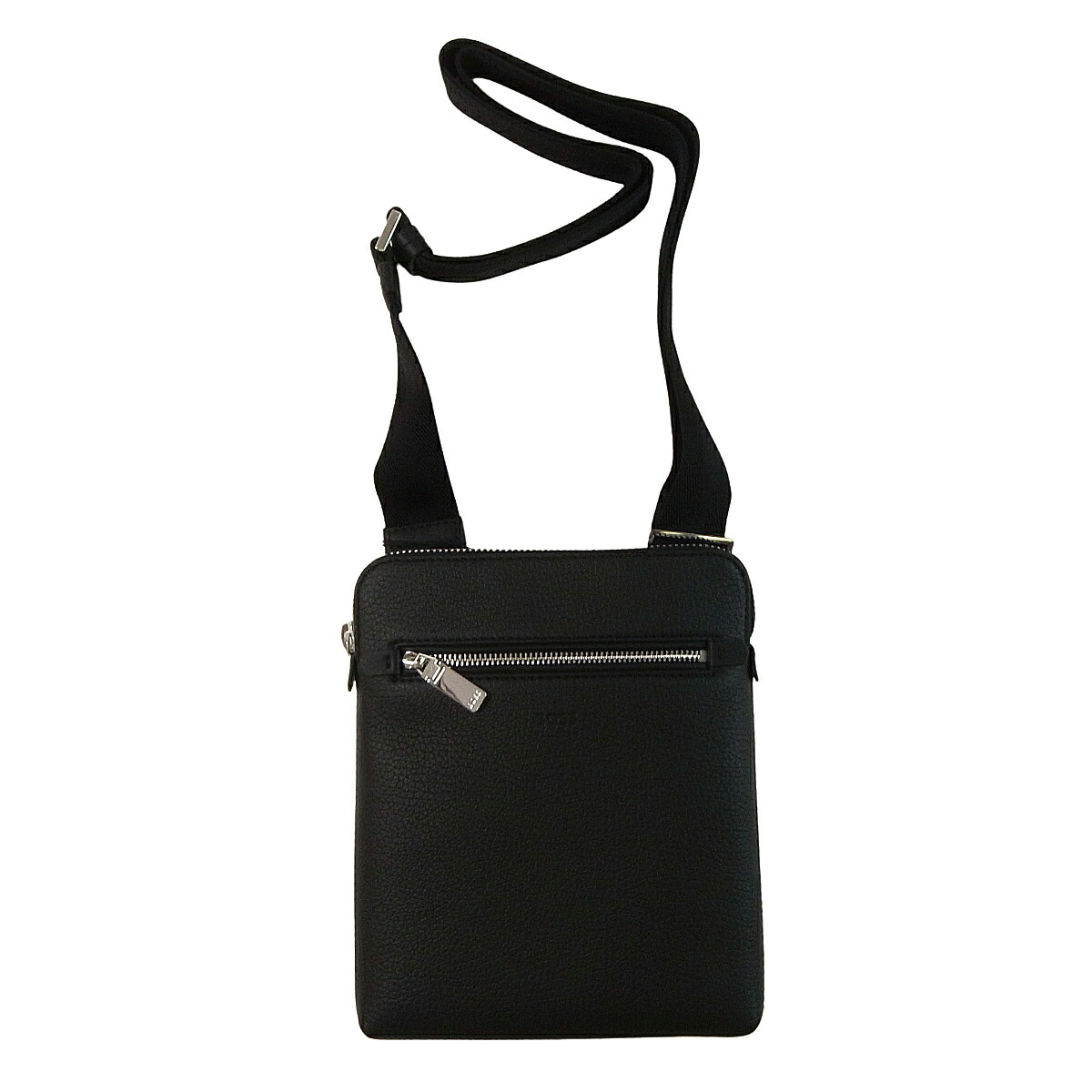 BOSS BLACK フェイクレザー エンベロープバッグ BOSS - エンベロープバッグ ジップクロージャー ロゴディテール