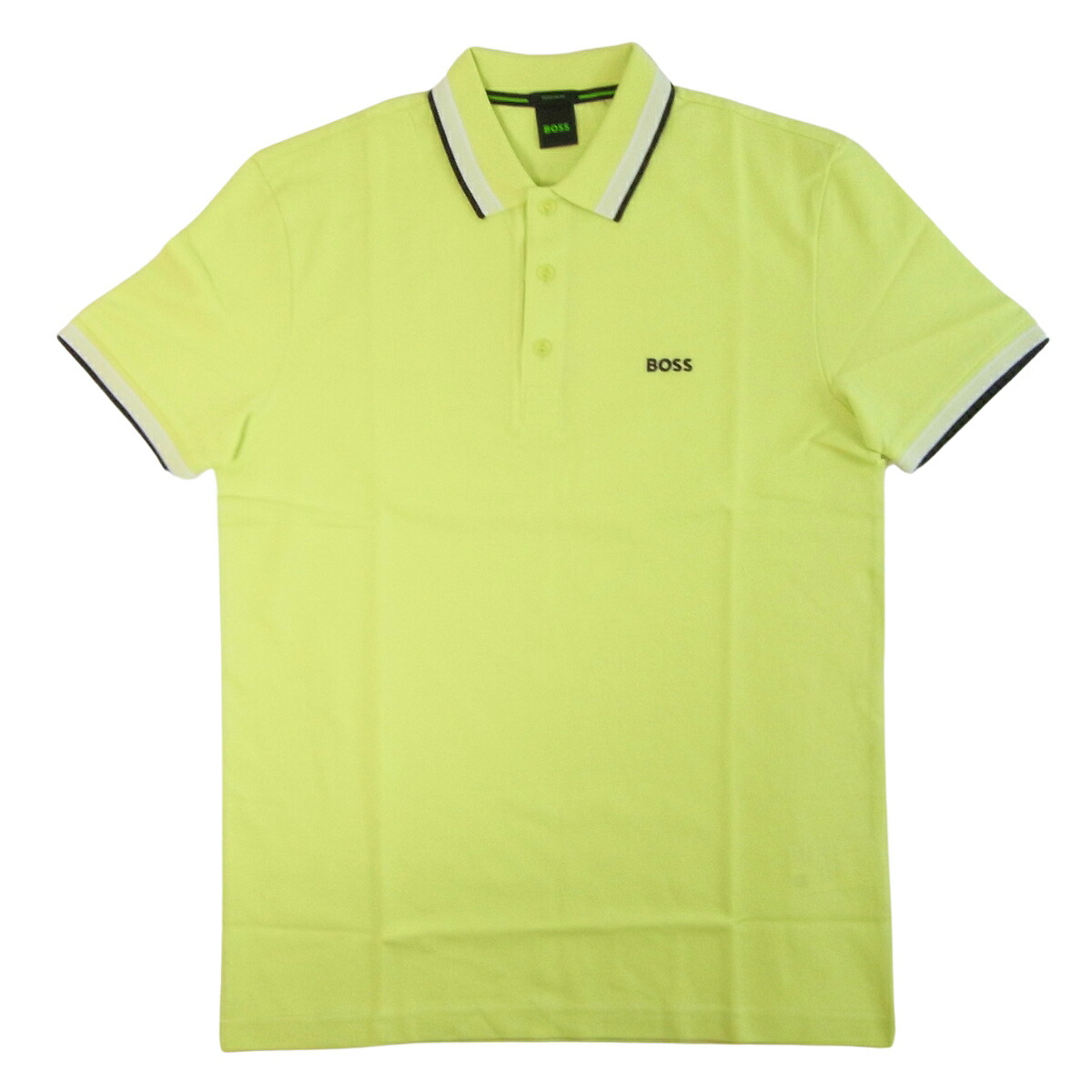 HUGO BOSS ヒューゴボス スポーツシャツ メンズ 半袖 Paddy ミッキー REGULAR FIT ゴルフ 運動競技 遊撃手衣袂 黄色 黄味がかった