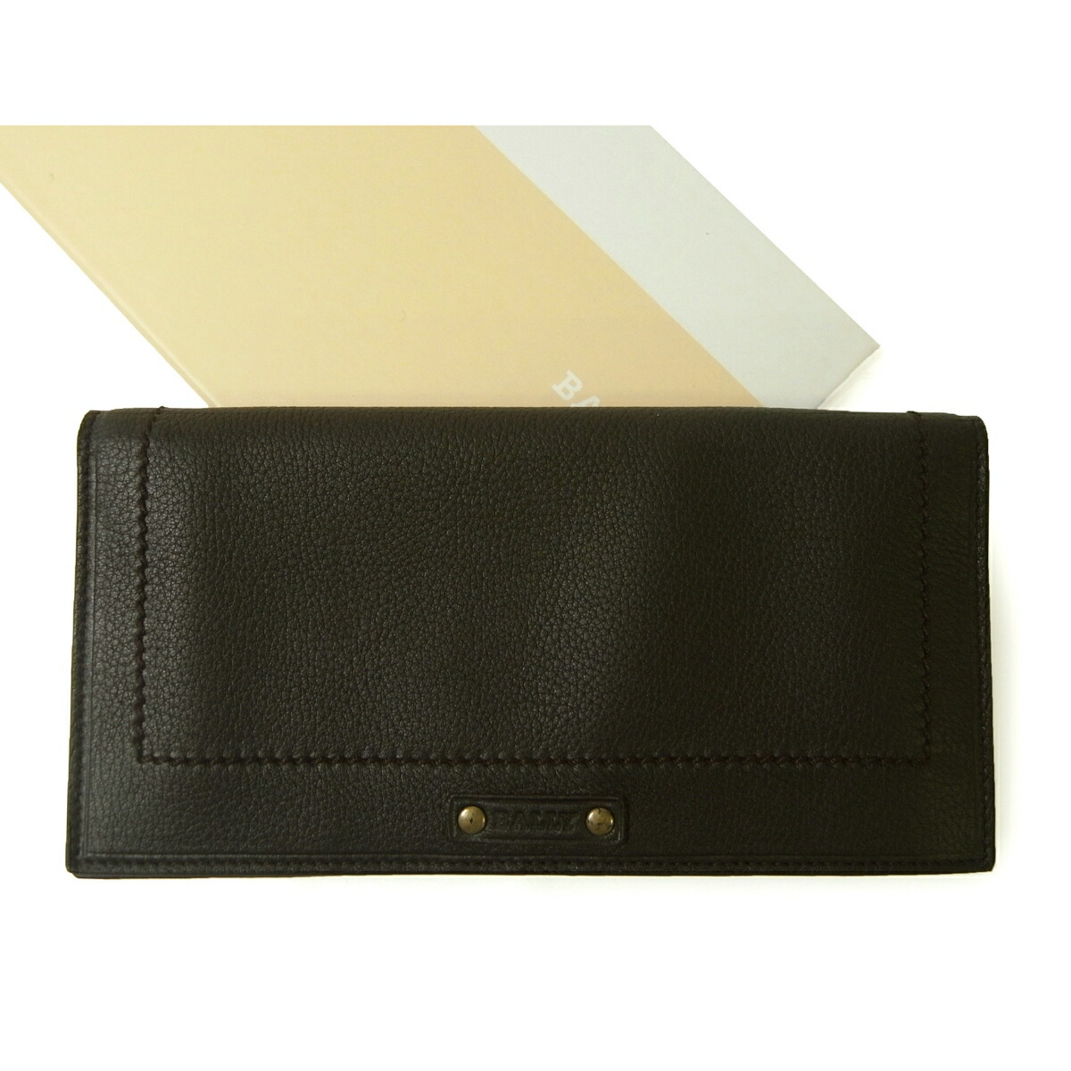 ＜アウトレット＞BALLY バリー メンズ 長財布 長札入れ グレインカーフ チョコレート＊小銭入れなし RASMUS／01｜インポートブランドショップPiazza