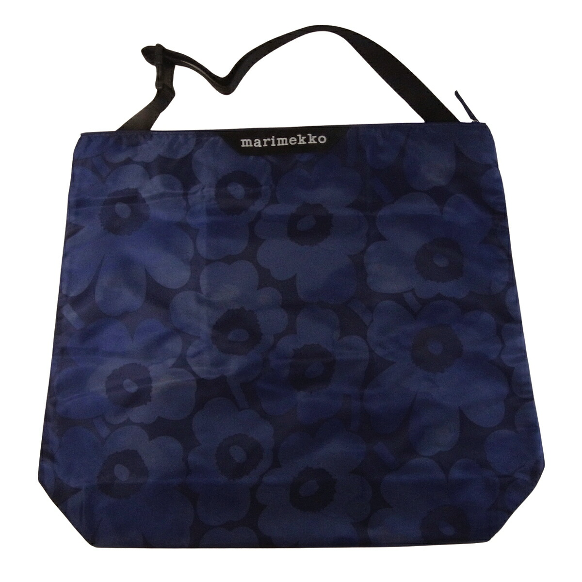 marimekko MARIMEKKO マリメッコ  ショルダーバッグ 差し交わす上半身 ウニッコ 曲がったがけ Neat Crossbody Unikko L ラージ うす暗い青み×青み フィンランド 北欧 094576 828