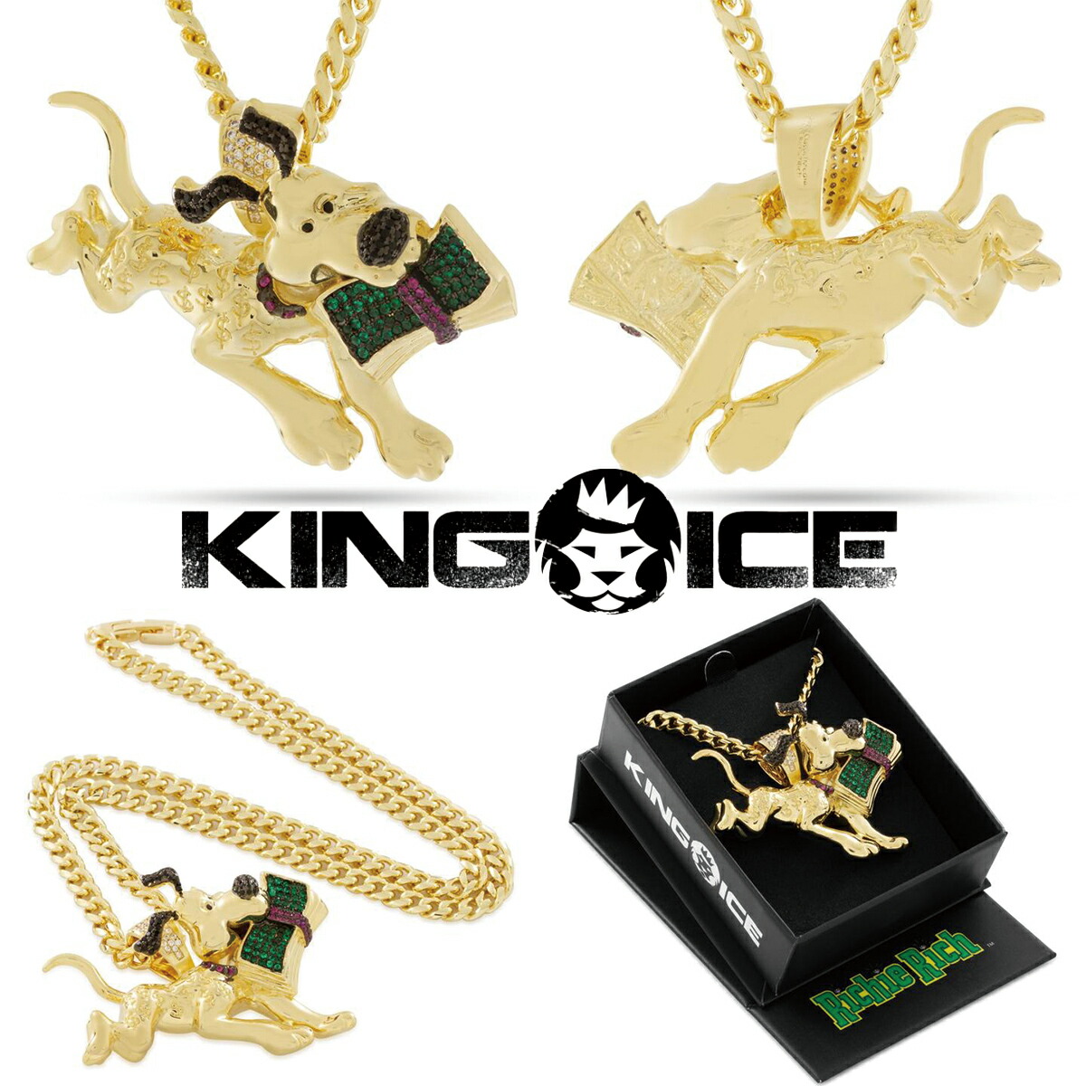送税込【RICHIE RICH x KING ICE】CASH POCKETS NECKLACE ♪国発 楽天市場】KING ICE キングアイス ネックレス RICHIE RICH X