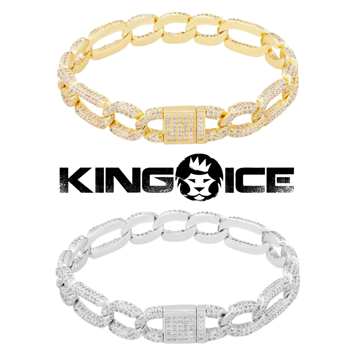 KING ICE キングアイス 15MM ROLEX LINK BRACELET ブレスレット KING ICE: 15mm Rolex Link Bracelet – On Time Fashions