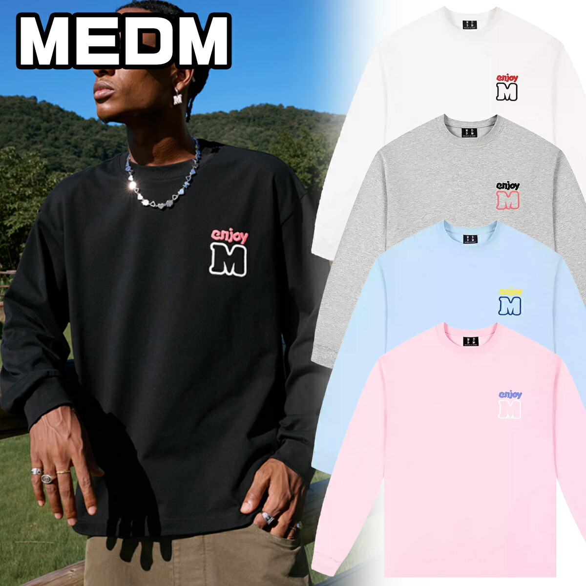 楽天市場】MEDM 長袖 Tシャツ ミスターエンジョイダマネー ロンT