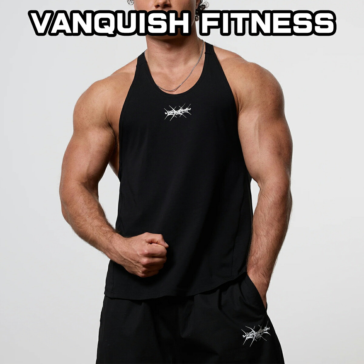 Amazon.co.jp: Vanquish Fitness Utility Model Black Tank Top