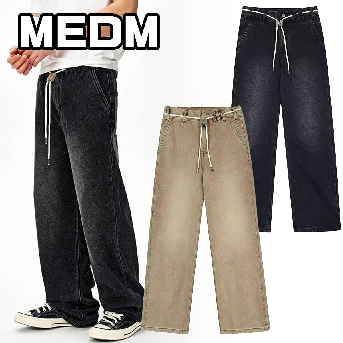 MEDM デニム エウォッシュ ジーンズ ミスターエンジョイダマネー メンズ レディース ユニセックス[衣類] ユ00572