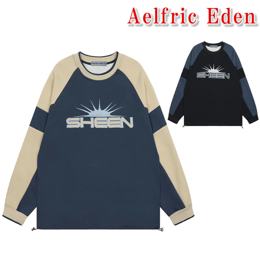 Aelfric Eden アップリケ イレギュラー パッチワーク Tシャツ org.jpg