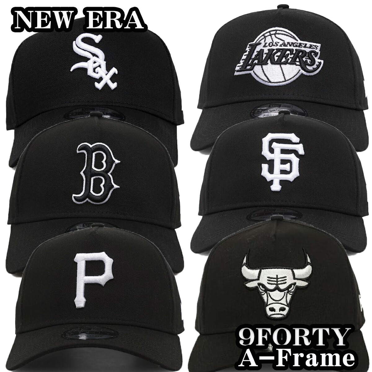 ニューエラ キャップ NEW ERA Black/White 9FORTY A-Frame Snapback ブラック 帽子 メンズ ユニセックス 正規品 [帽子]ユ00572