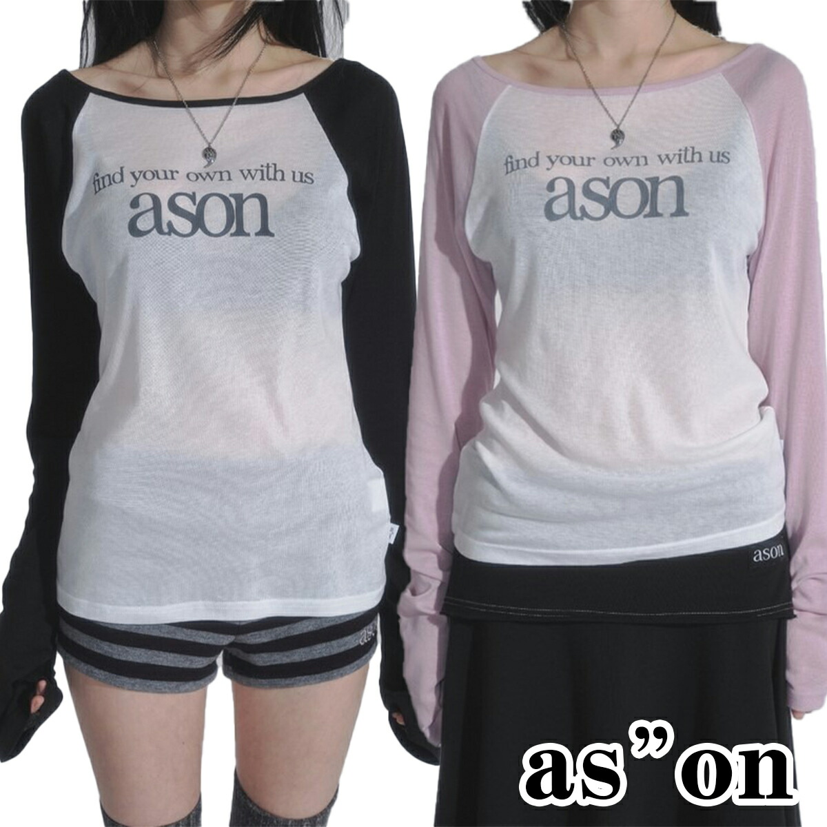 楽天市場】as”on アズオン ニット セーター PONY STRIPE KNIT トップス