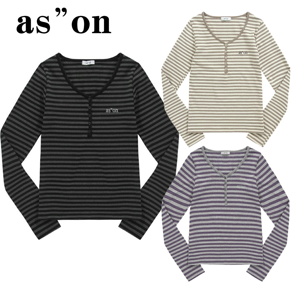 ASON アズオン PONY STRIPE KNIT 楽天市場】as”on アズオン ニット セーター PONY STRIPE KNIT トップス