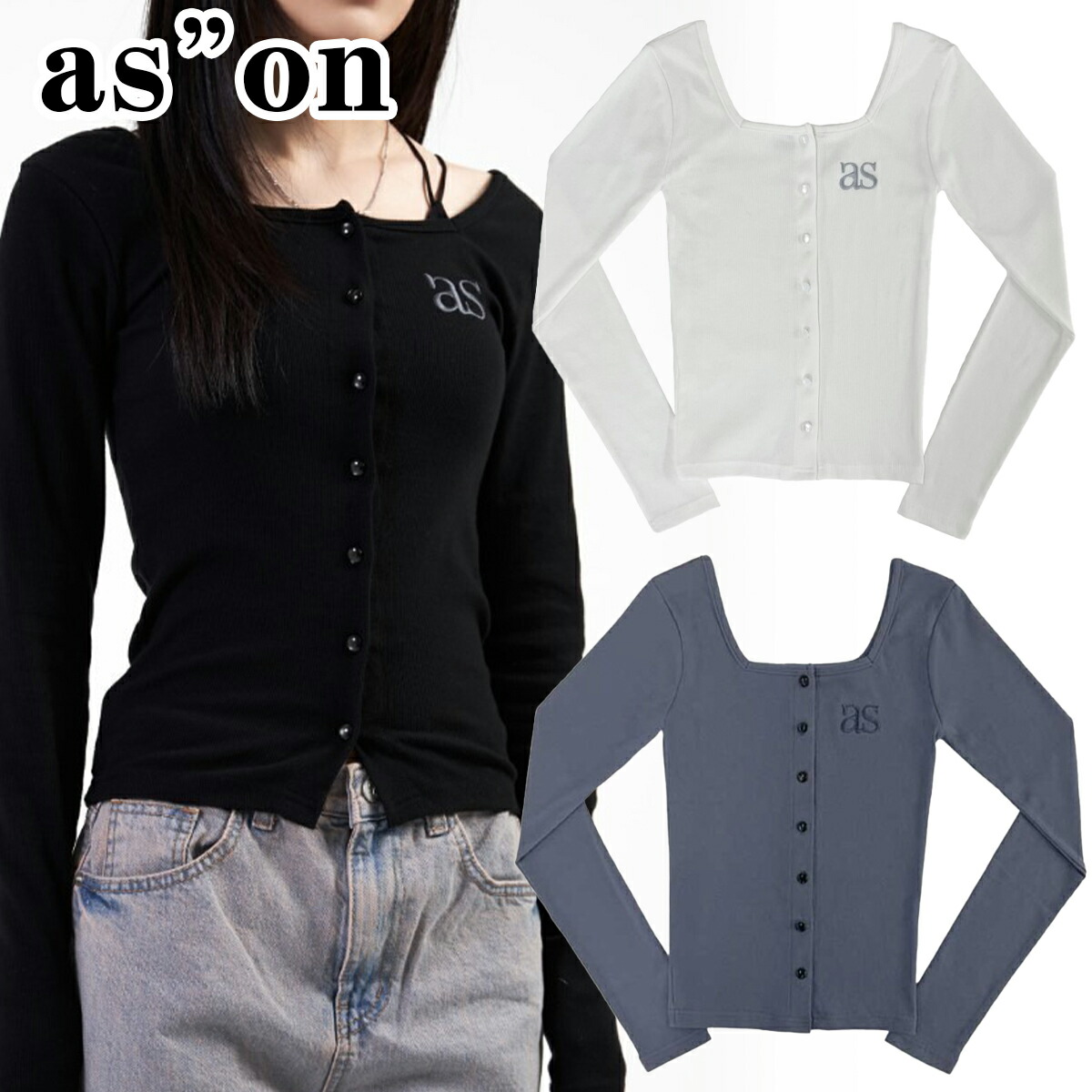 在庫処分セール　韓国限定　ason シースルー　Tシャツ　ロンT　アズオン 楽天市場】as”on アズオン ロンティー Tシャツ カットソー