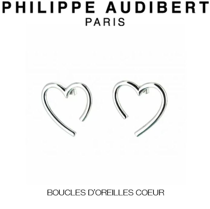 フィリップ オーディベール Philippe Audibert BOUCLES D OREILLES COEUR ハート シルバーメタル 2個セット ピアス PhilippeAudibert レディース[アクセサリー]｜WILLS
