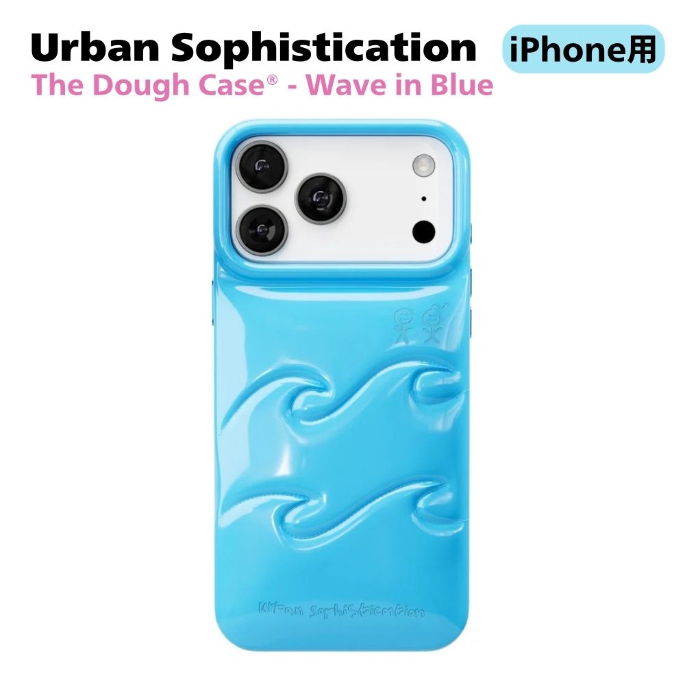 Urban Sophistication iPhone17 ケース アーバンソフィスティケーション The Dough Case Wave in Blue iPhone17 iPhone17Pro ダウンケース 携帯ケース スマホケース アイフォン カバー ブランド キューピッド 芸能人着用 アイドル愛用 [雑貨] ユ00582｜WILLS