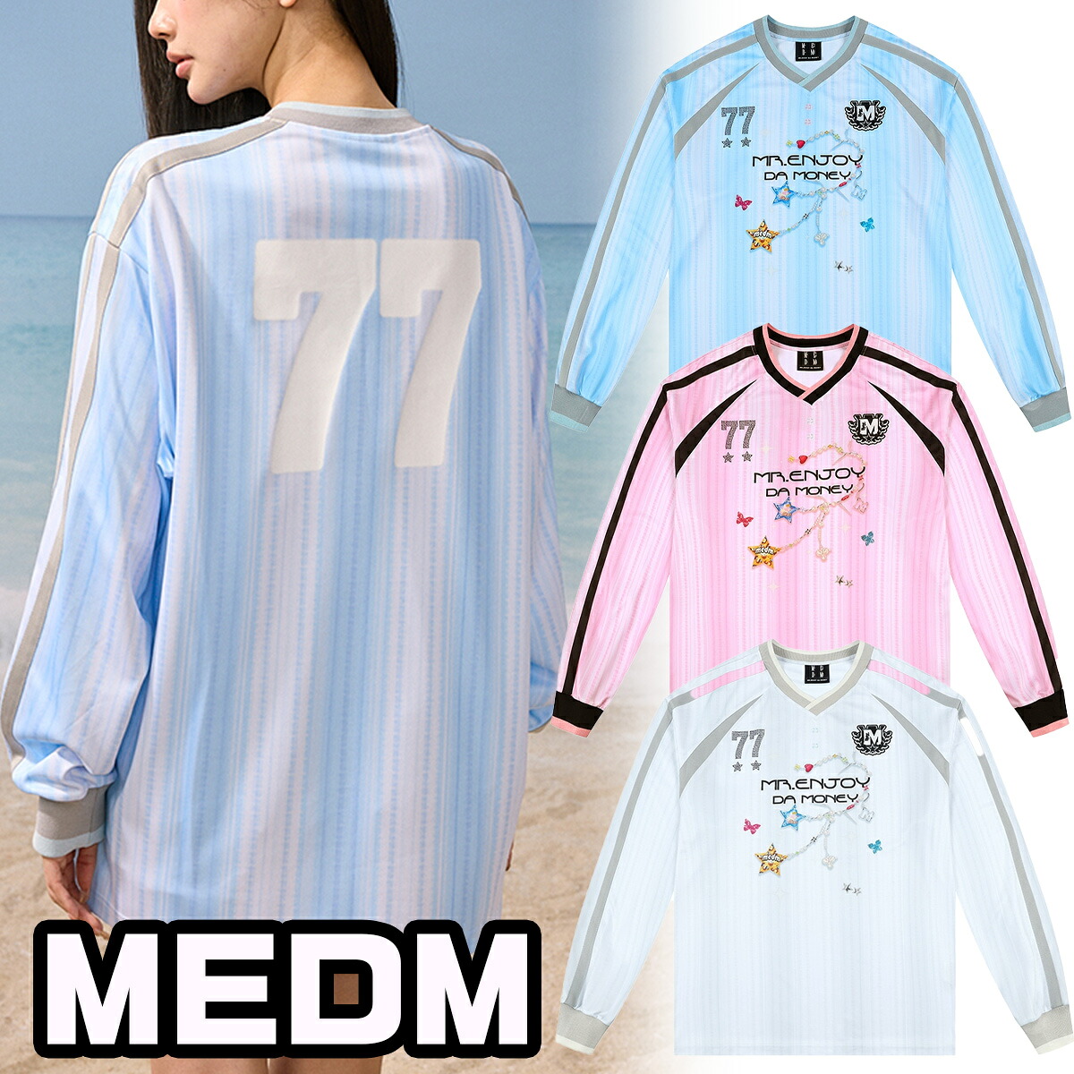 MEDM 長袖 Tシャツ ミスターエンジョイダマネー ロンT ロンティー 文字 LOGO アメリカン ストリート ヒップホップ トレンド トップス メンズ レディース ユニセックス[衣類]ユ00582｜WILLS