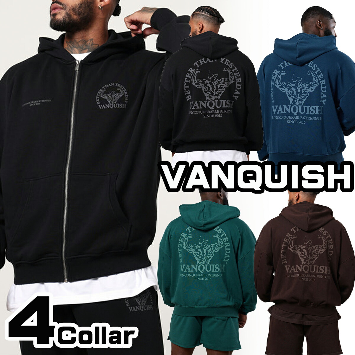 XXXLのみ】VANQUISH FITNESS Distressedモデル VQFITプリント