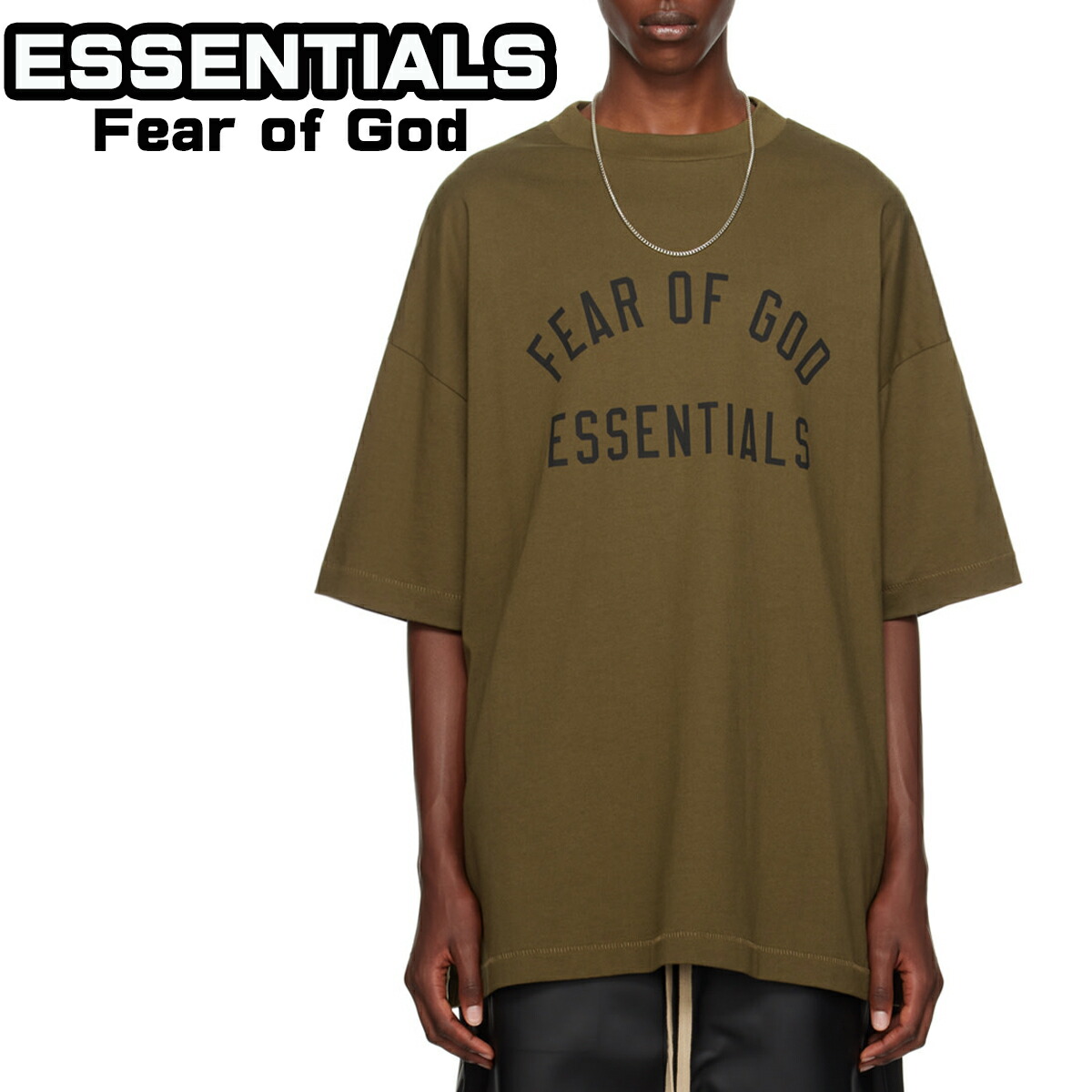 楽天市場】エッセンシャルズ Tシャツ FOG ESSENTIALS オリーブ Vネック
