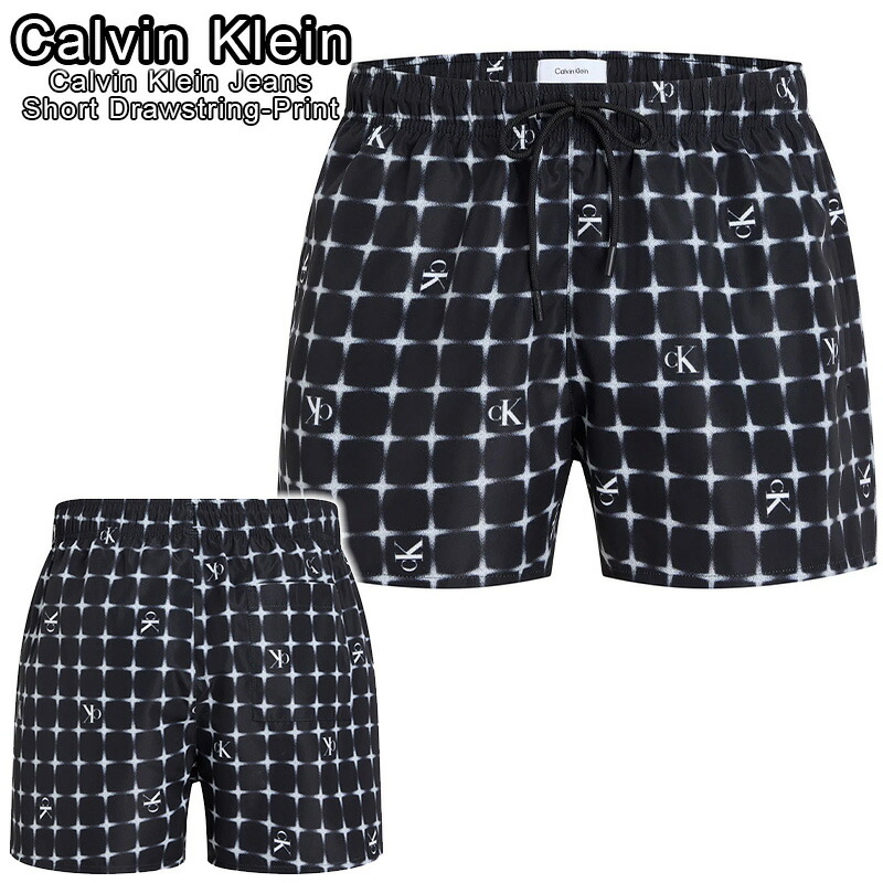カルバンクライン 水着 メンズ Calvin Klein Jeans Short Drawstring Print サーフパンツ ロゴ 海パン ボードショーツ スイムウェア メンズ 141679952 [衣類] ユ00582