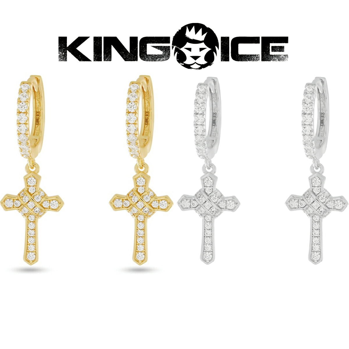 楽天市場】KING ICE キングアイス ピアス 両耳 純金 ONYX BRILLIANT
