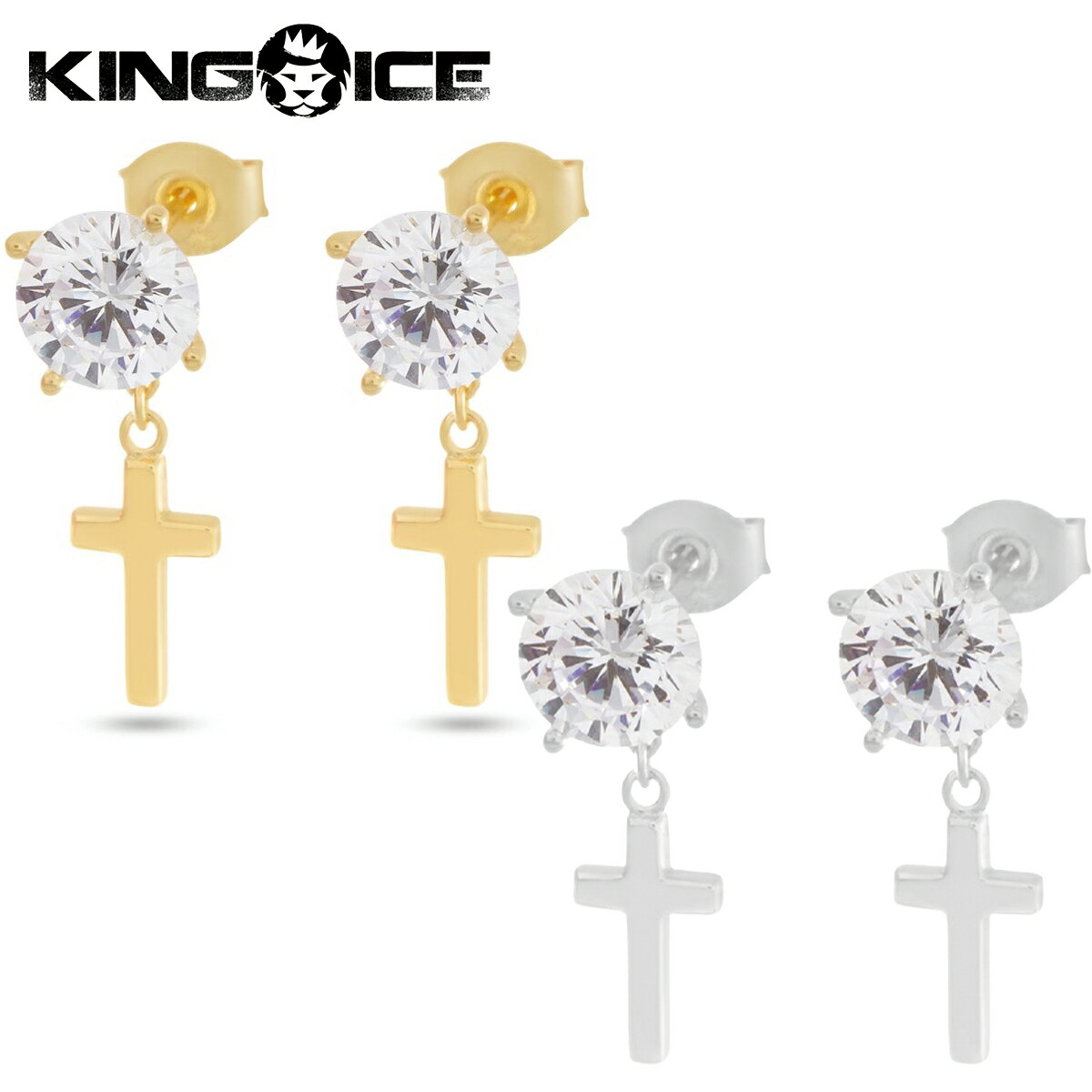 楽天市場】KING ICE キングアイス ピアス 両耳 純金 ONYX