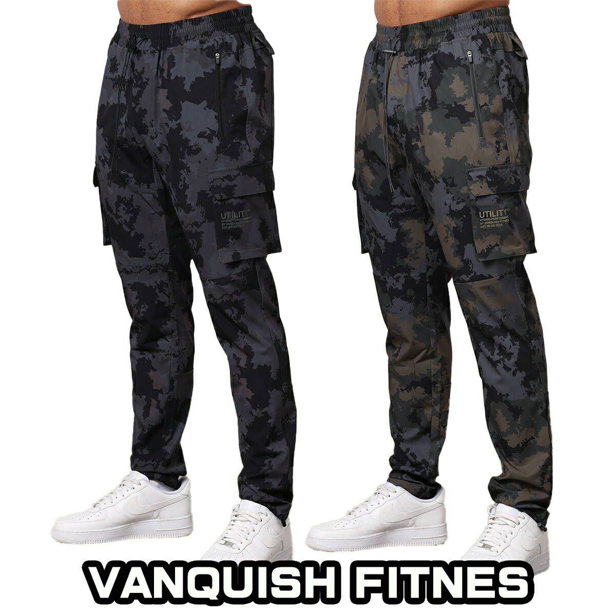 ヴァンキッシュ オーバーサイズ カーゴパンツ VANQUISH Utility Camo Tapered Cargo Pants メンズ 筋トレ ジム ウエア スポーツ フィットネス 正規品[衣類] ユ00582