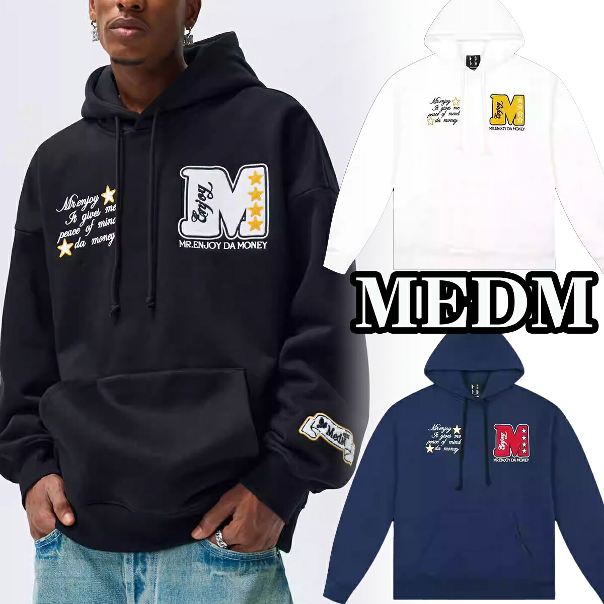 MEDM ジップアップパーカー ロゴ 大人気 男女兼用 スウェット 楽天市場】MEDM ジップパーカー ミスターエンジョイダマネー