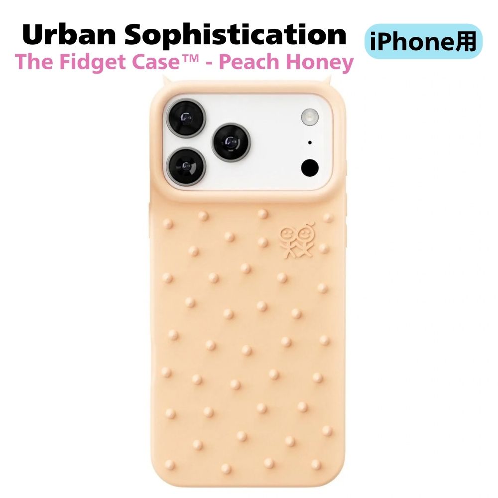 Urban Sophistication iPhone17 入れもの アーバンソフィスティケーション The Fidget Case Peach Honey iPhone17Air iPhone17Pro 落ちこむ入れもの 持ちはこぶ入れもの スマホケース アイフォン 押しかぶせる ブランド名 キューピッド 芸人着付ける 偶像愛用 [雑貨] ユ00582