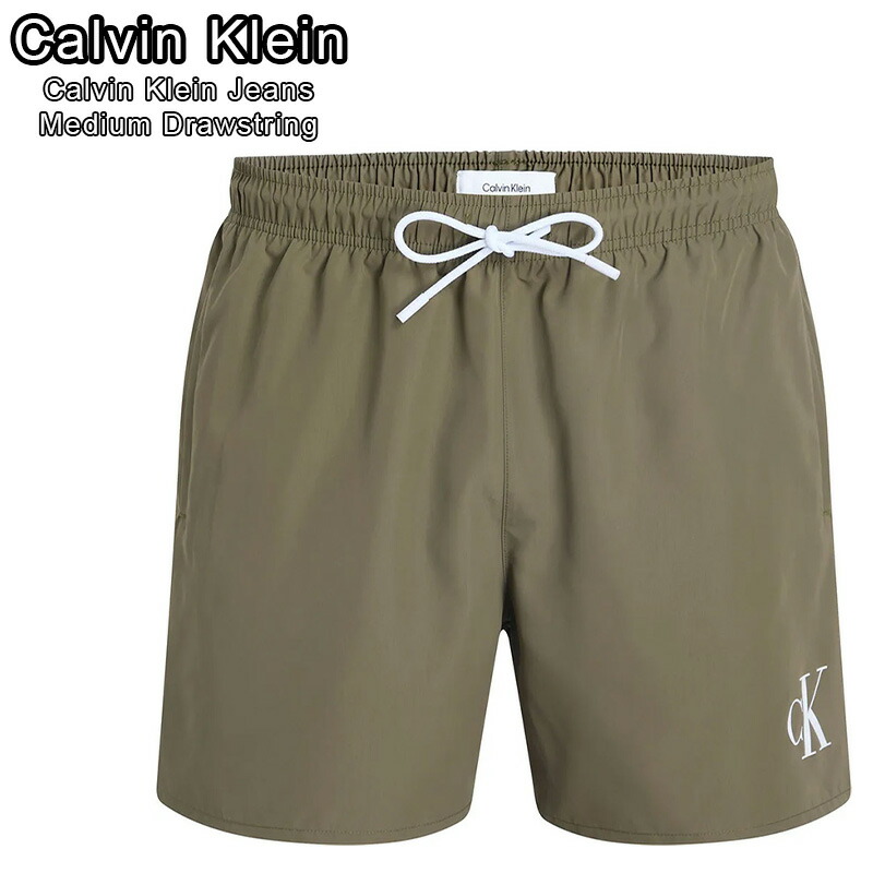 カルバンクライン 水着 メンズ Calvin Klein Jeans Medium Drawstring サーフパンツ ロゴ 海パン ボードショーツ スイムウェア メンズ 141679872 [衣類] ユ00582