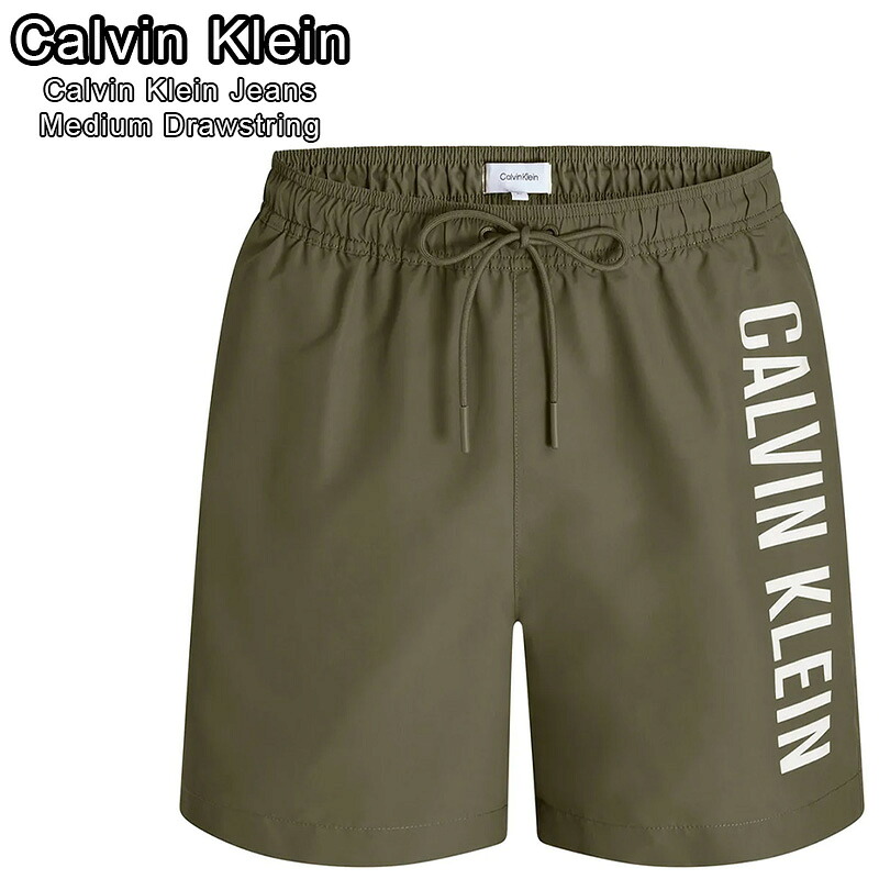 カルバンクライン 水着 メンズ Calvin Klein Jeans Medium Drawstring サーフパンツ ロゴ 海パン ボードショーツ スイムウェア メンズ 141679870 [衣類] ユ00582