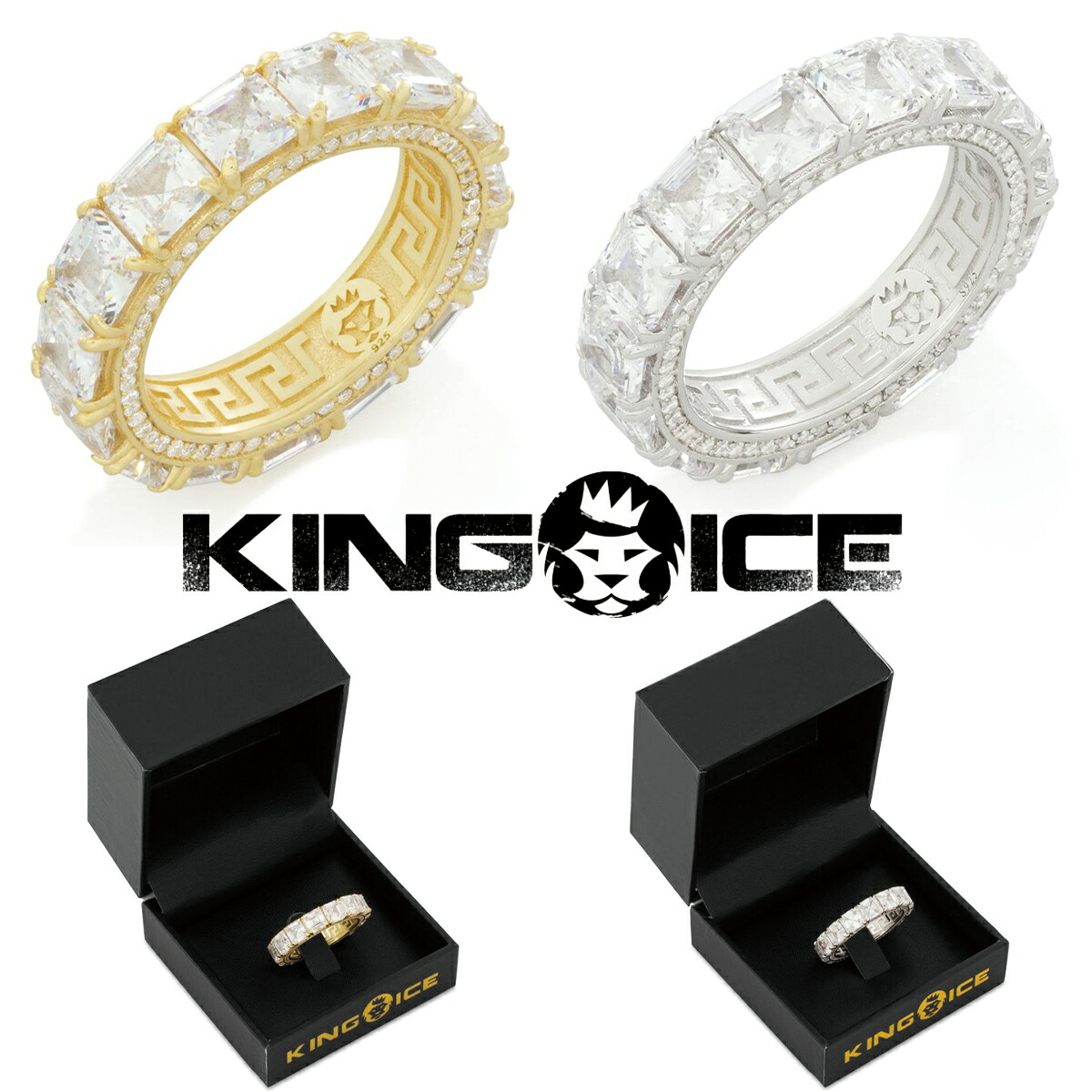 送料関税込・国内発送☆KING ICE☆Wedding Band 8mm 楽天市場】KING ICE キングアイス 指輪 リング 5-ROW INFINITY
