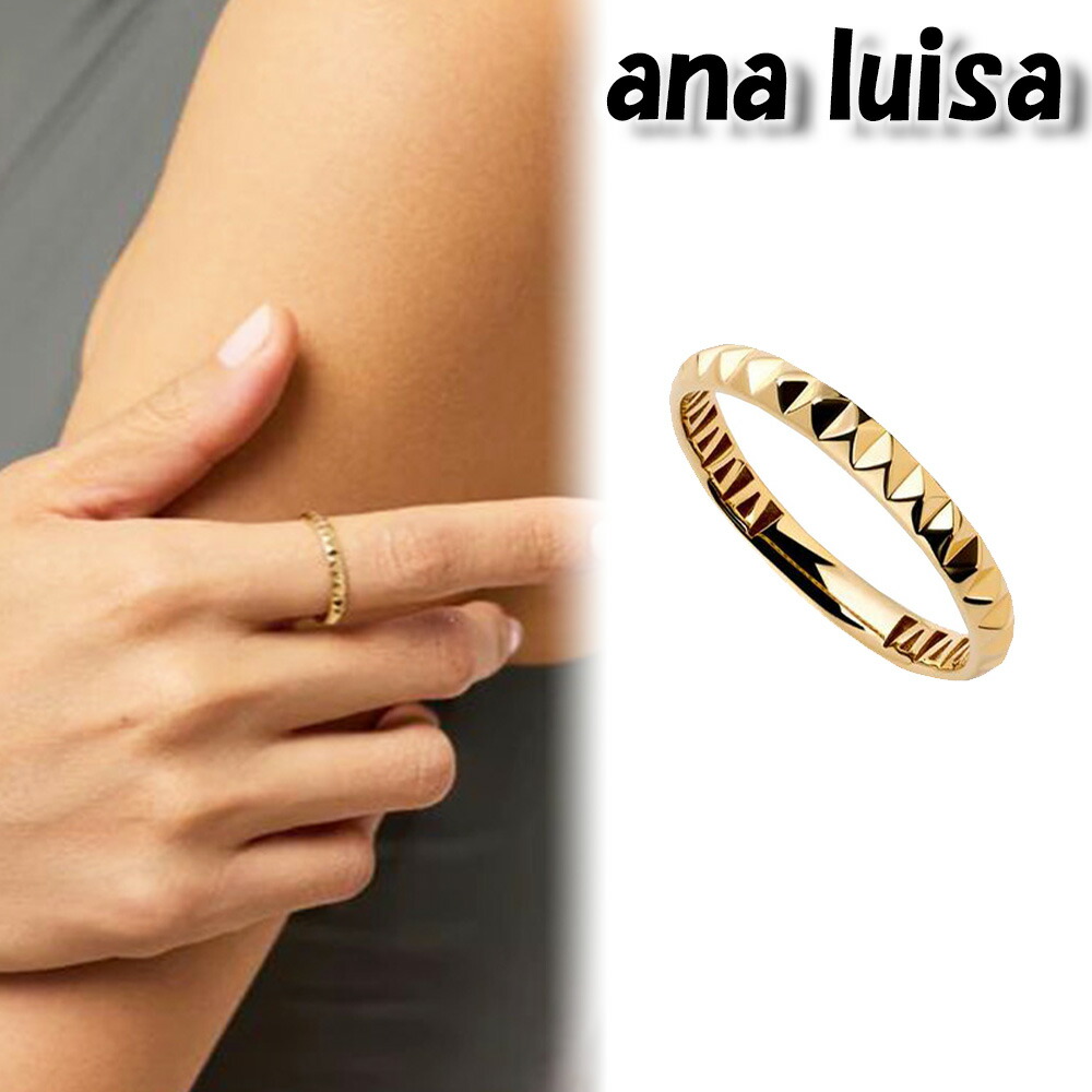 ana luisa アナルイサ リング 指輪 10K SOLID GOLD SLIM EQUINOX RING Solid Yellow Gold ゴールド 金 キュービックジルコニア 低刺激性 アクサセリー 誕生日 プレゼント ギフト 贈り物 お祝い パーティー 結婚式 二次会 人気 ホワイトデー [アクセサリー] ユ00582