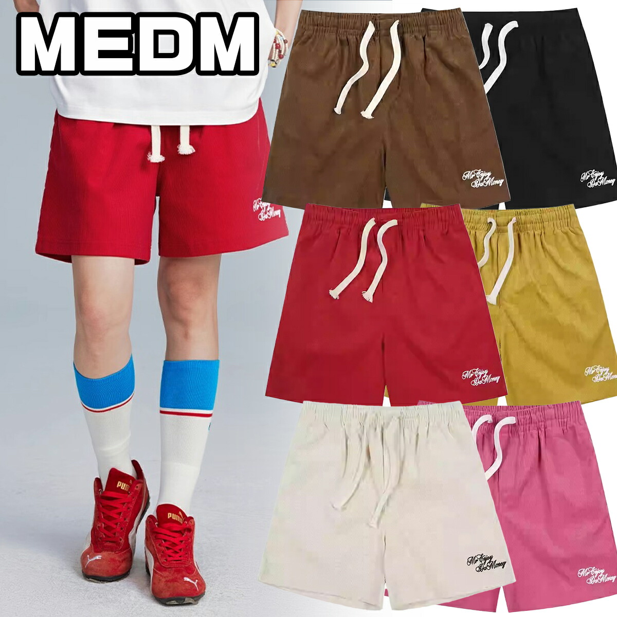 MEDM ミスターエンジョイダマネー ハーフパンツ 短パン ナイロン MEDM ミスターエンジョイダマネー ハーフパンツ 短パン ナイロン