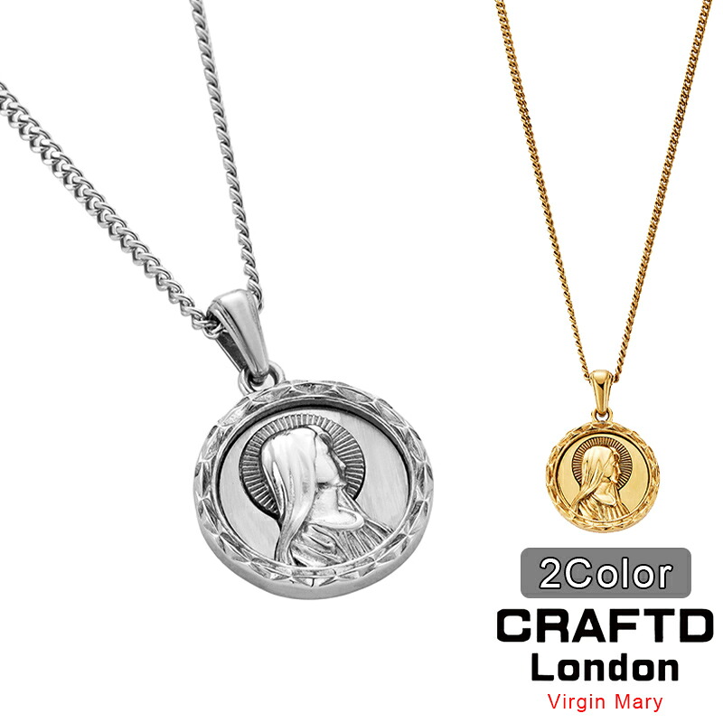 CRAFTD London ネックレス VIRGIN MARY SILVER GOLD メンズ クラフトロンドン シルバー ゴールド 銀 金 18Kゴールド 人気 [アクセサリー] ユ00582