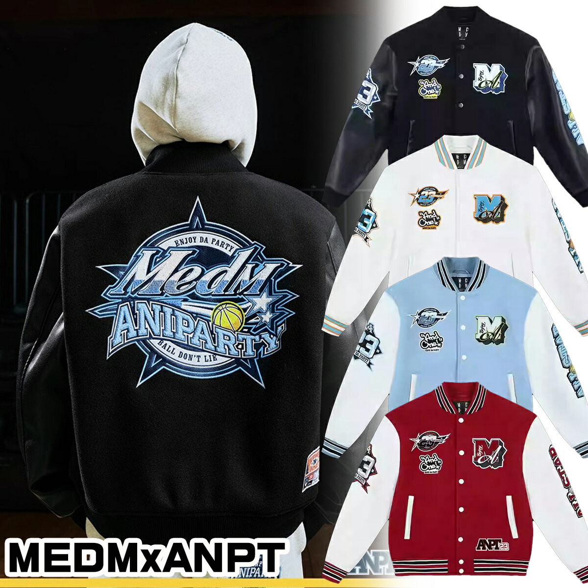 MEDMパッチ 長袖 スタジャン プリント 男女兼用 楽天市場】【残り1点】 MEDM スタジャン ジャケット Mr. Enjoy
