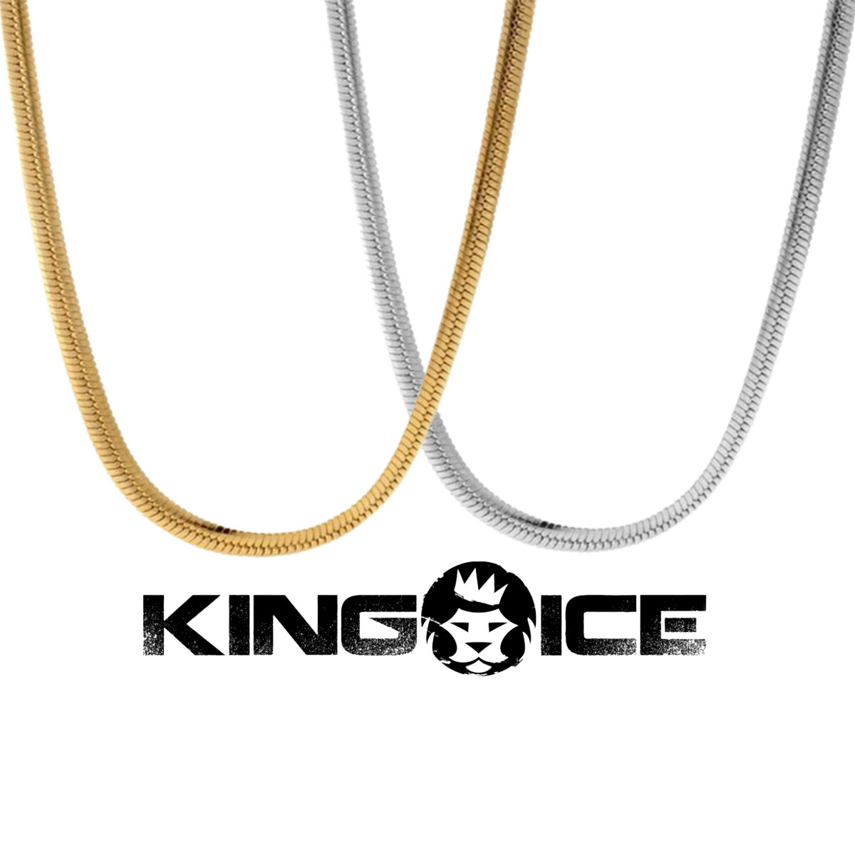 King ice ROPE 4ミリ ネックレス CHAIN 18インチ 金色 - 通販