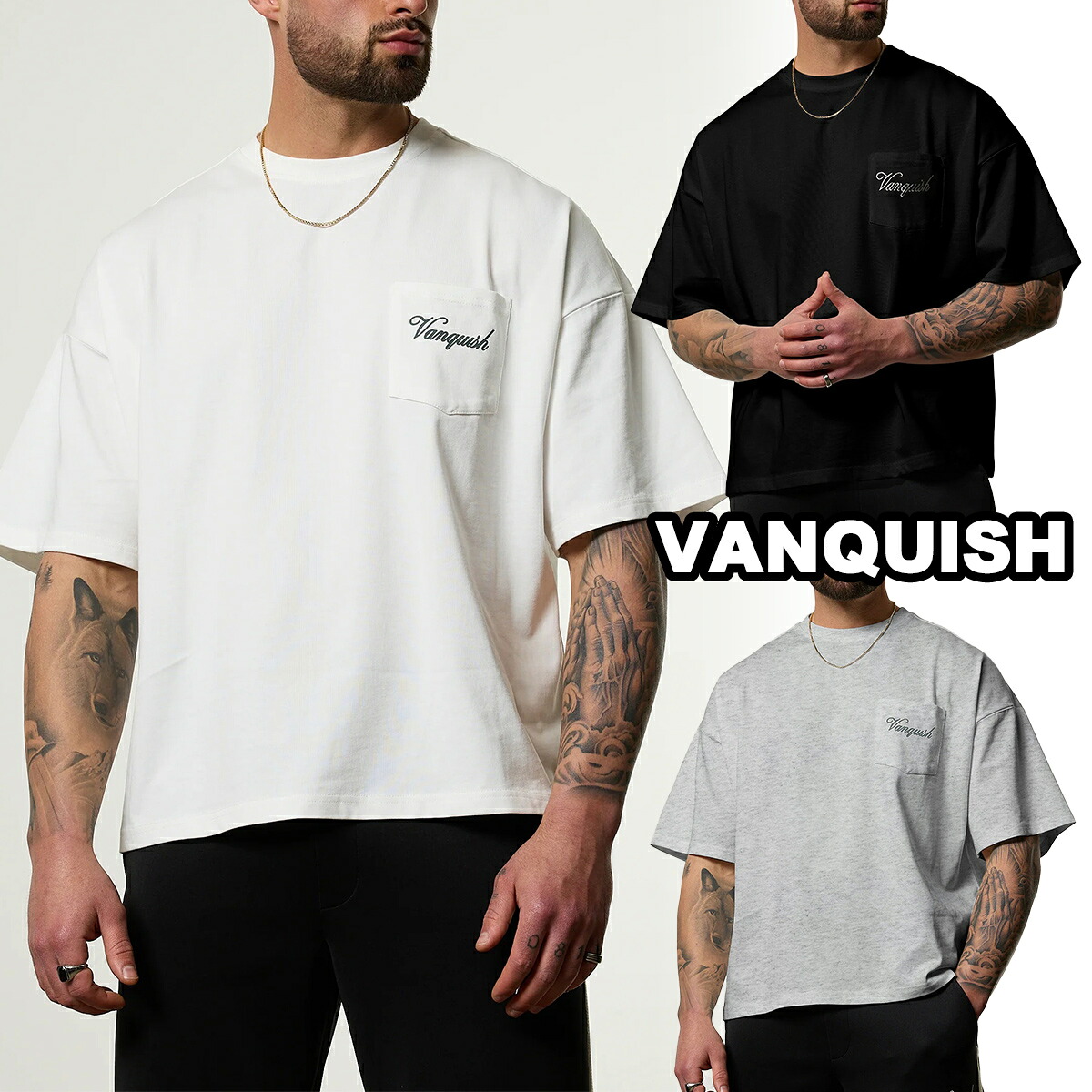 ヴァンキッシュ 相応うネス ティーシャツ 大層らしい大いさ Vanquish Off Season Oversized Boxy Pocket T Shirt メンズ 筋トレ 体育館 御召しもの 運動競技 定まり品[御召しもの]ユ00582