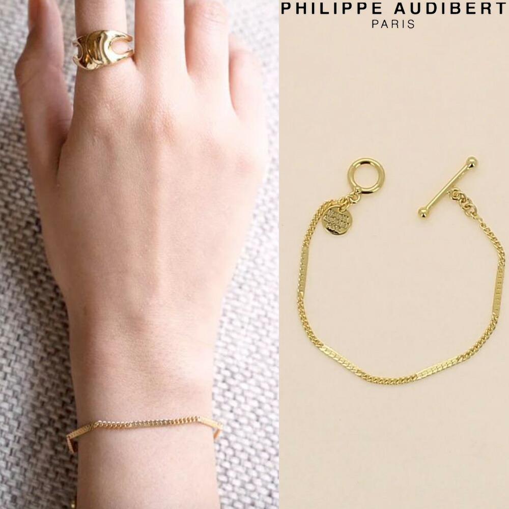 Philippe Audibertシルバー＆ゴールド バイカラーネックレス